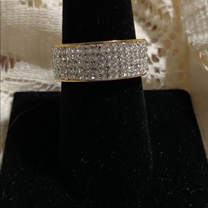 Not for sale Exquisite gold band full of CZ Diamonds .